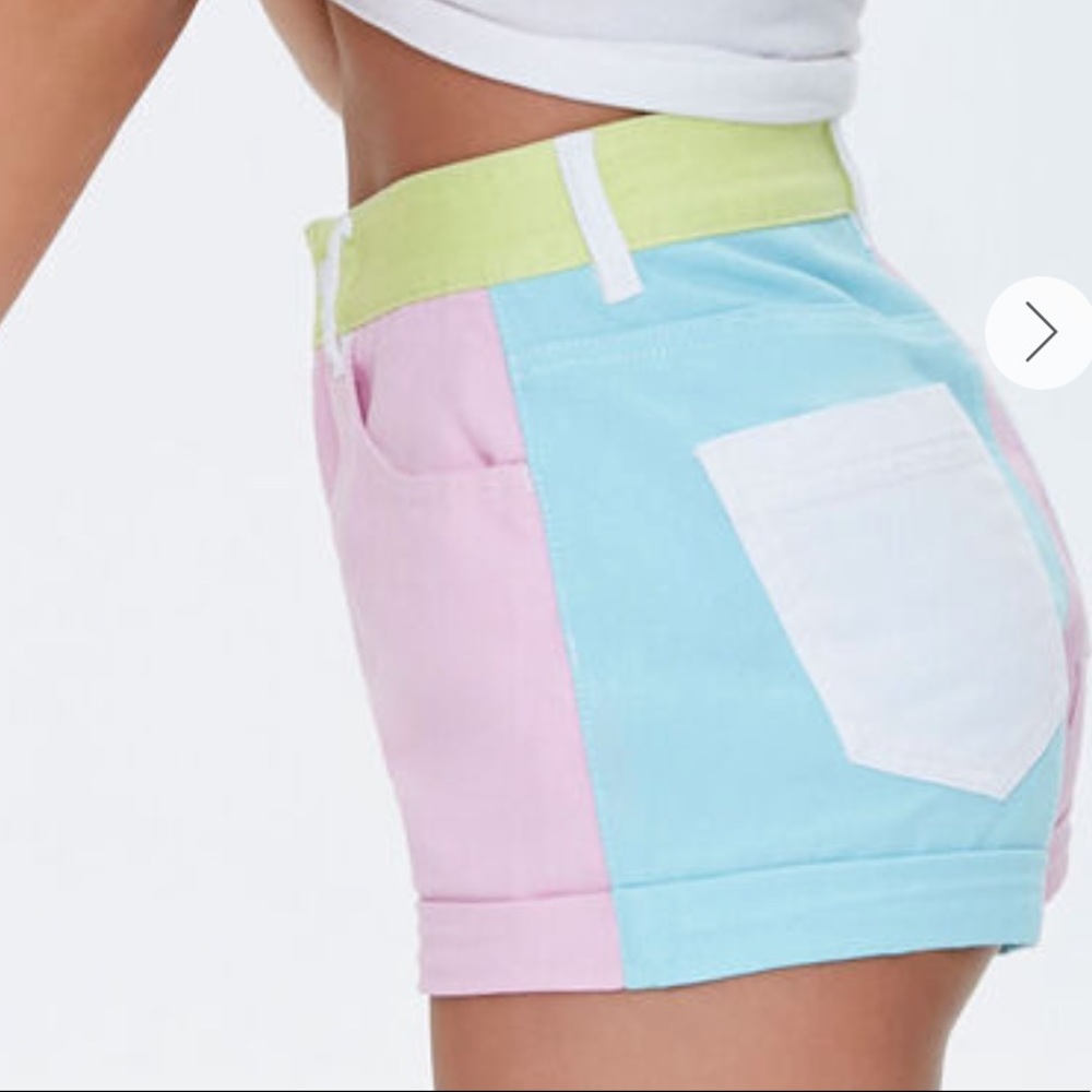 NWT Colorblock Short Pants Color block - Picture 2 of 4